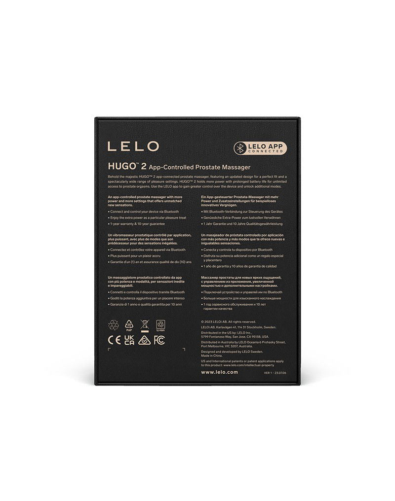 LELO - Hugo 2 - Prostaat Massager (met App-bediening) - Zwart