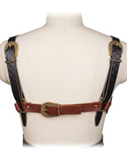 Liebe Seele - Leren Bustier - Zwart, Bruin & Goud