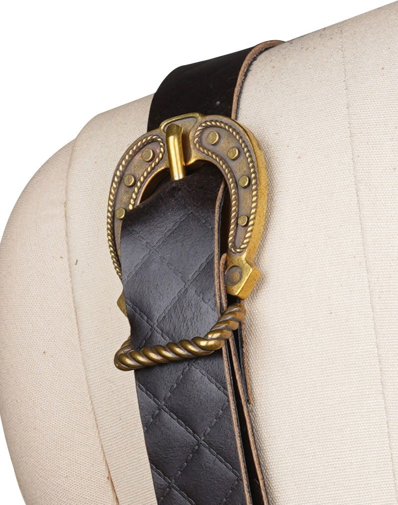 Liebe Seele - Leren Bustier - Zwart, Bruin & Goud