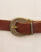 Liebe Seele - Leren Bustier - Zwart, Bruin & Goud