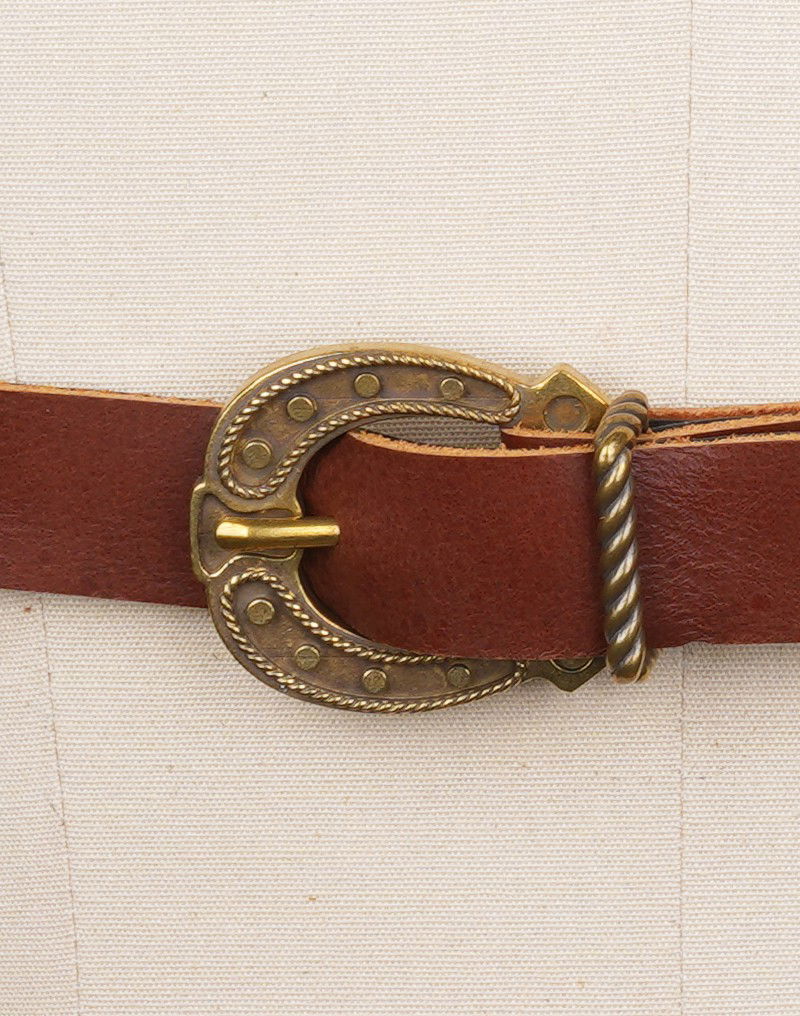 Liebe Seele - Leren Bustier - Zwart, Bruin & Goud