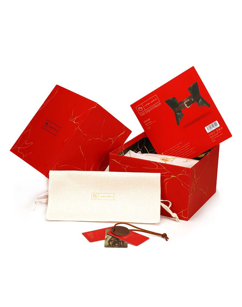 Liebe Seele - Leren Korset - Zwart, Bruin & Goud