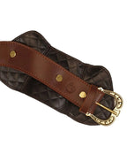 Liebe Seele - Leren Postuurhalsband met Riem - Zwart, Bruin & Goud