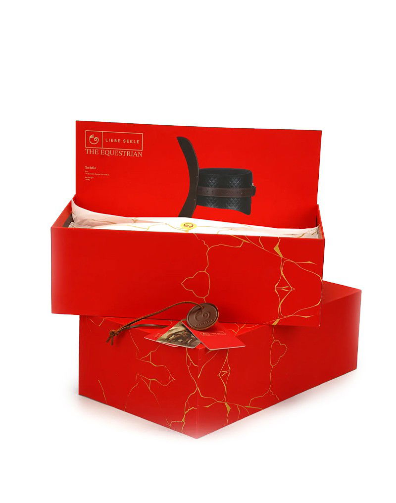 Liebe Seele - Leren Zadel - Zwart, Bruin & Goud