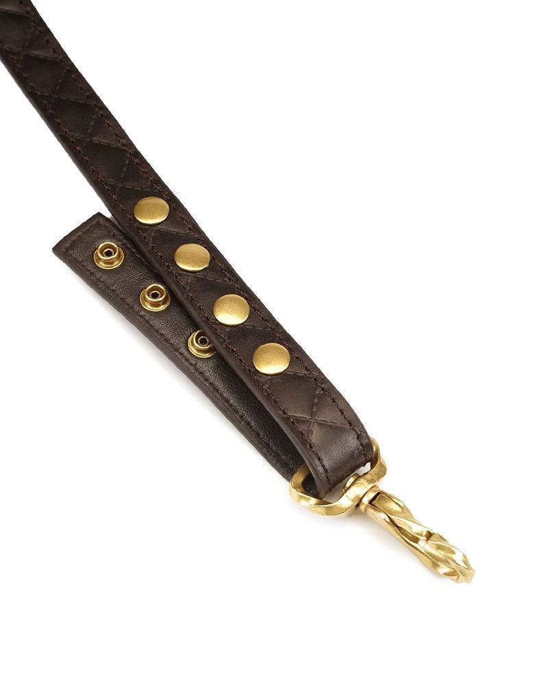 Liebe Seele - Leren Taille Riem met Bretels - Zwart, Bruin & Goud