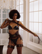 Liebe Seele - Leren Zweep - Zwart & Bruin