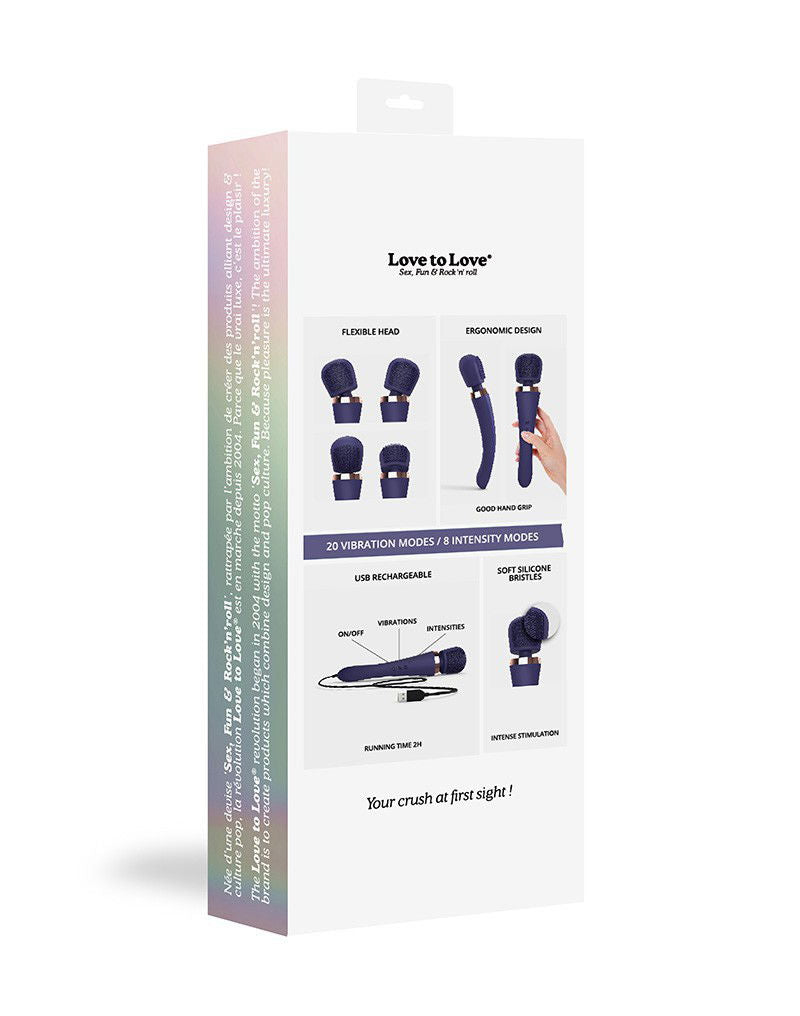 Love to Love - Brush Crush - Wandvibrator - Indigo