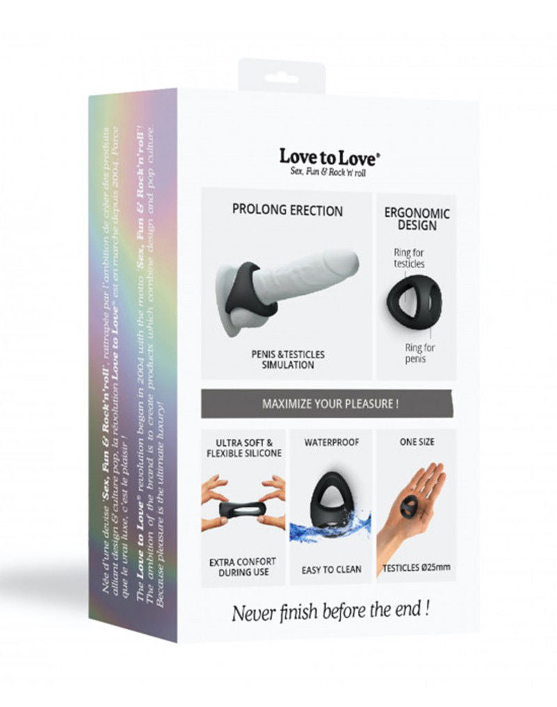 Love to Love - Flux Ring - Cock Ring - Zwart