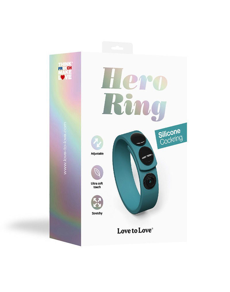 Love to Love - Hero Ring - Verstelbare Cock Ring - Blauw