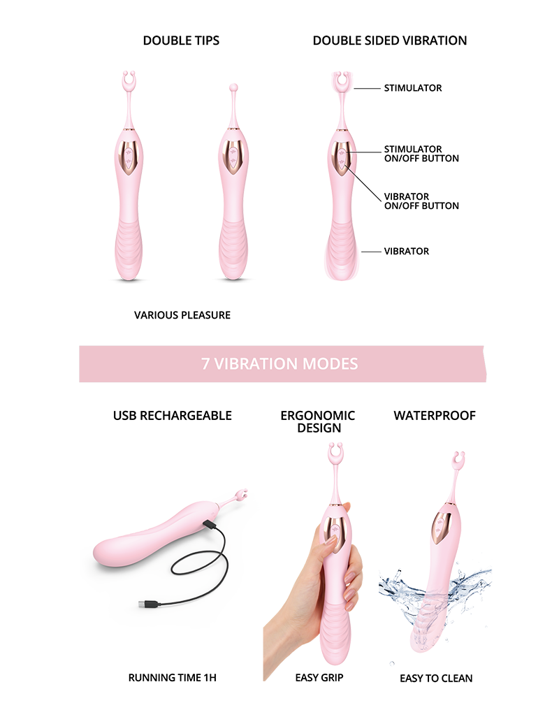Love to Love - Ô Mega - Clitoris + G-Spot Vibrator - Roze