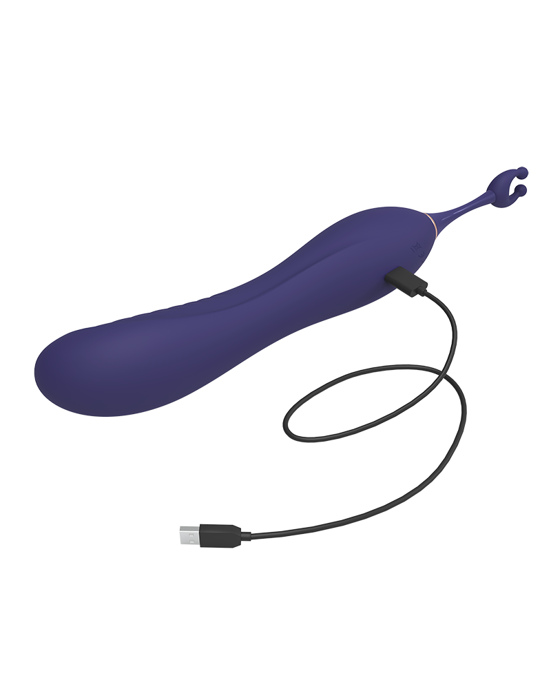 Love to Love - Ô Mega - Clitoris + G-Spot Vibrator - Indigo