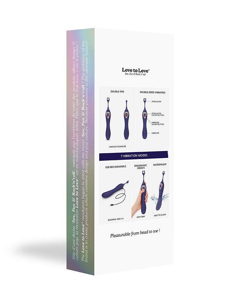 Love to Love - Ô Mega - Clitoris + G-Spot Vibrator - Indigo