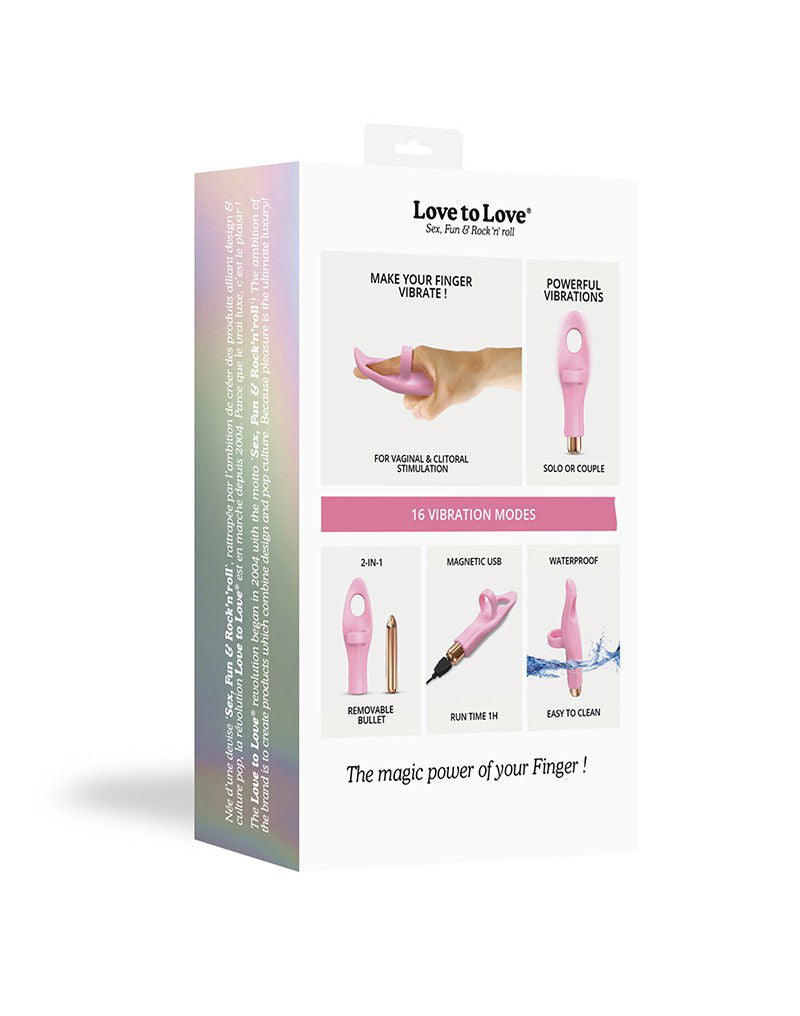 Love to Love - Vibrating Tickle Me - Vinger Vibrator - Roze