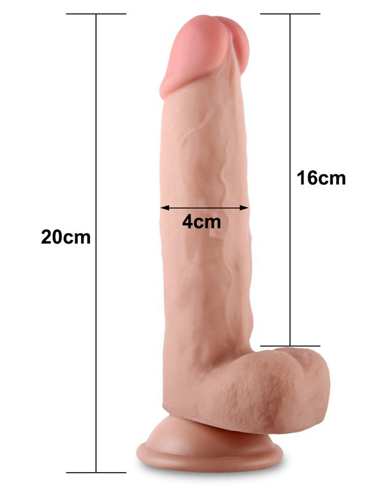 LoveToy - 8 inch Sliding Skin Dildo