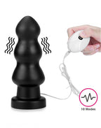 LoveToy - King Size Vibrating Anal Rigger 20 cm - Zwart