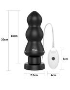 LoveToy - King Size Vibrating Anal Rigger 20 cm - Zwart