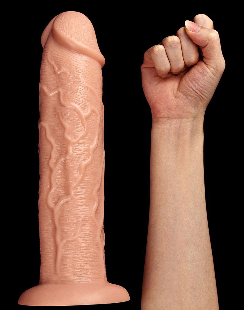 LoveToy - Realistic Long Vibrerende Dildo 28 cm - Nude