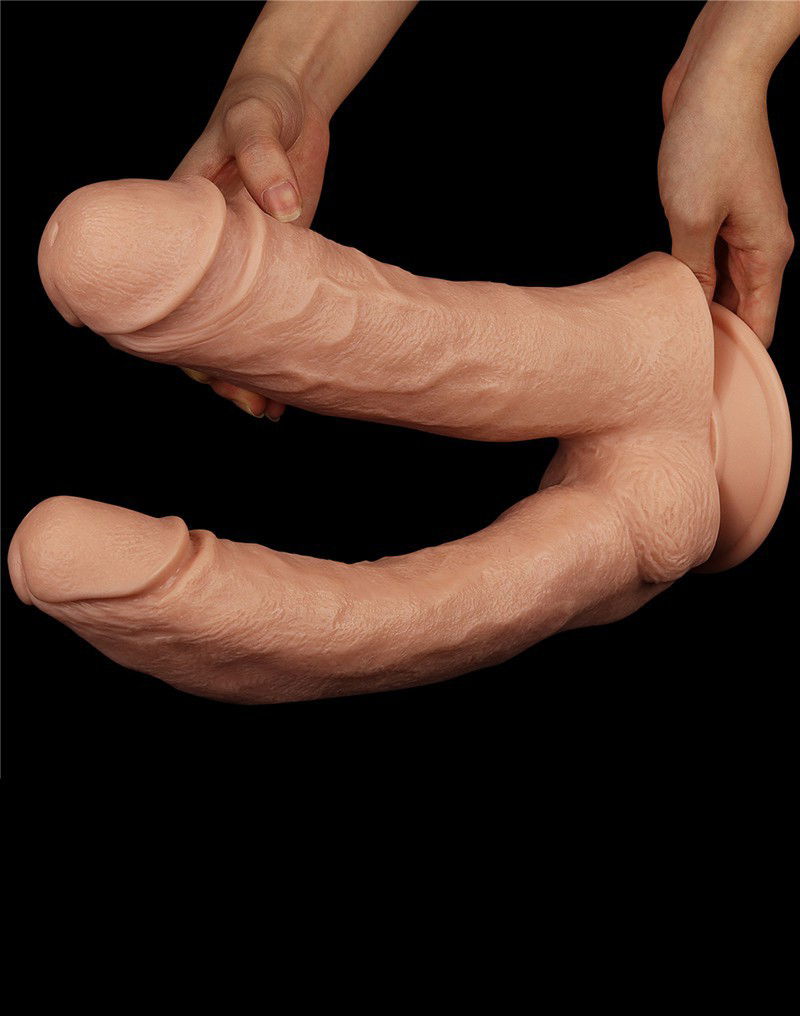 LoveToy - Realistic Mega Double Dildo 30 cm - Nude
