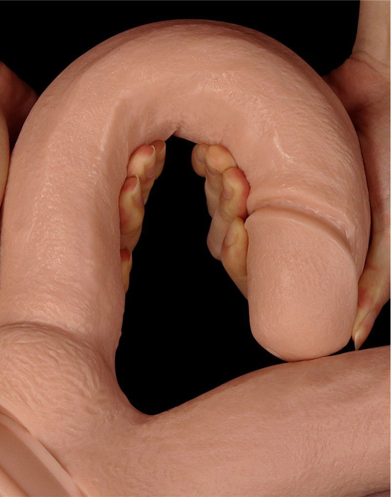 LoveToy - Realistic Mega Double Dildo 30 cm - Nude