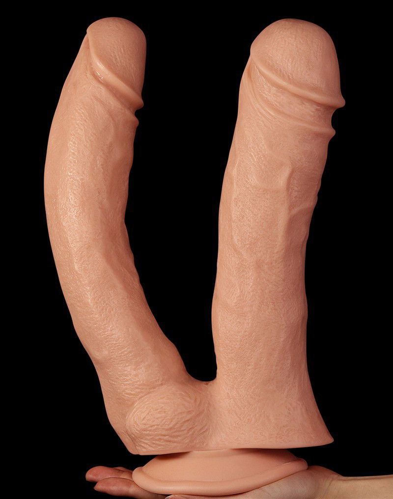 LoveToy - Realistic Mega Double Dildo 30 cm - Nude