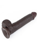 LoveToy - Sliding Skin Dildo 23 cm - Zwart