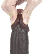 LoveToy - Sliding Skin Dildo 23 cm - Zwart