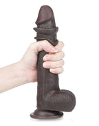 LoveToy - Sliding Skin Dildo 23 cm - Zwart