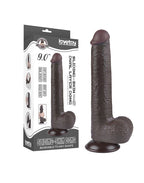 LoveToy - Sliding Skin Dildo 22.8 cm - Zwart