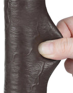 LoveToy - Sliding Skin Dildo 22.8 cm - Zwart