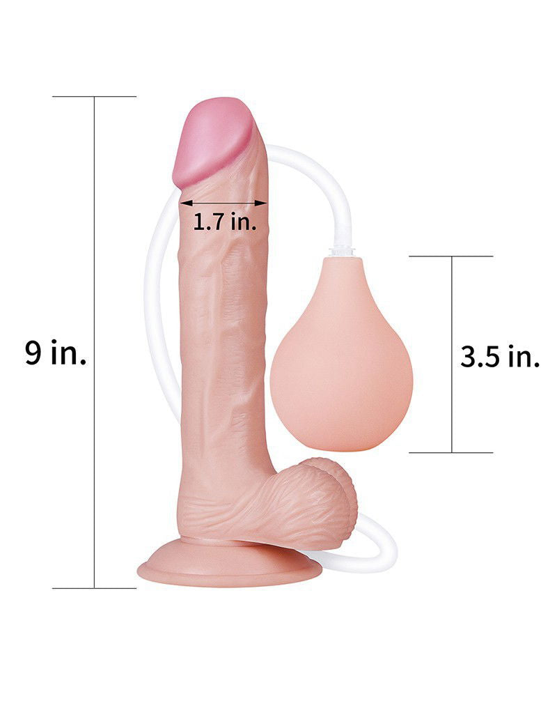 LoveToy - Squirt Extreme Dildo 23 cm - Nude