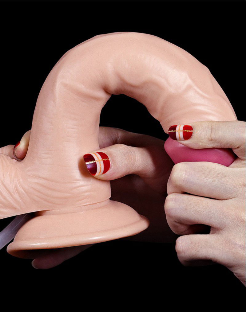 LoveToy - Squirt Extreme Dildo 23 cm - Nude