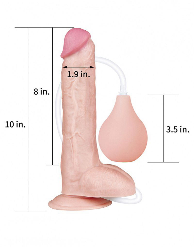 LoveToy - Squirt Extreme Dildo 25 cm - Nude