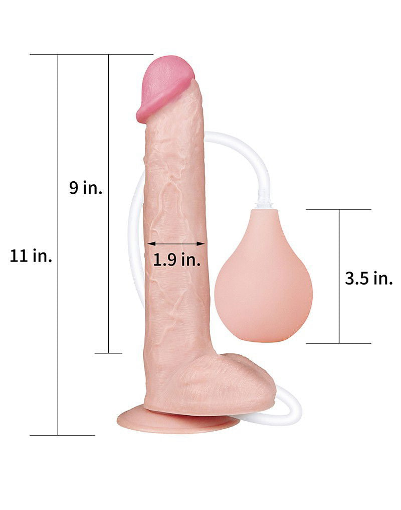 LoveToy - Squirt Extreme Dildo 28 cm - Nude
