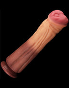LoveToy - Dildo met Aderen 30 cm - Nude/Bruin