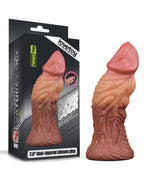 LoveToy - Dildo met Aderen 18 cm - Nude/Bruin