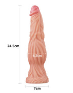 LoveToy - Dildo met Aderen 24 cm - Nude