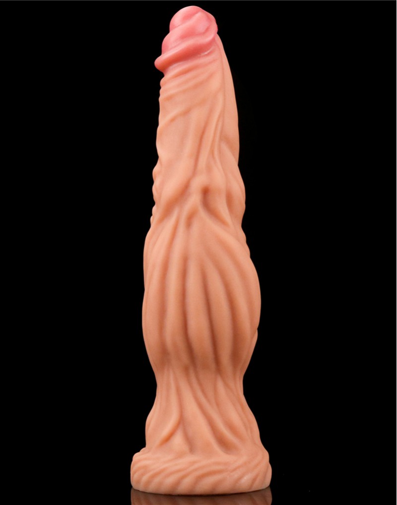 LoveToy - Dildo met Aderen 24 cm - Nude