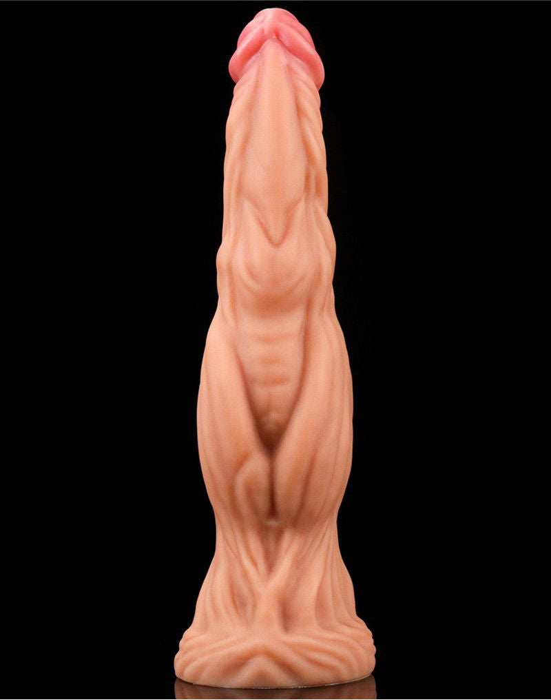 LoveToy - Dildo met Aderen 24 cm - Nude