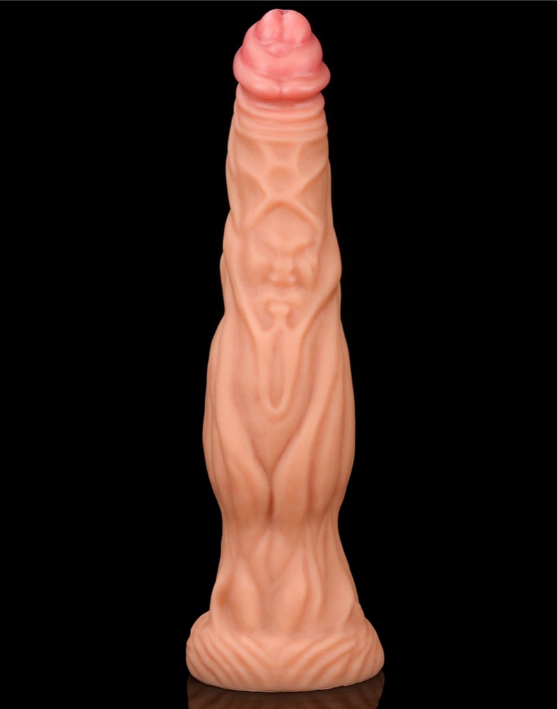 LoveToy - Dildo met Aderen 24 cm - Nude