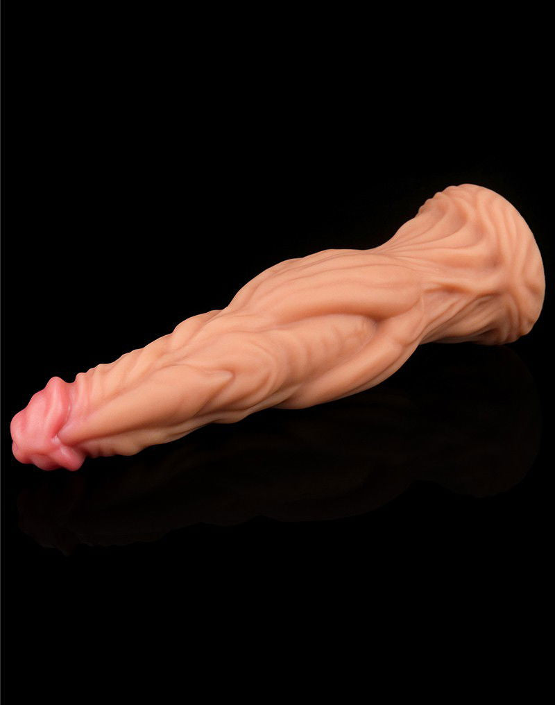 LoveToy - Dildo met Aderen 24 cm - Nude
