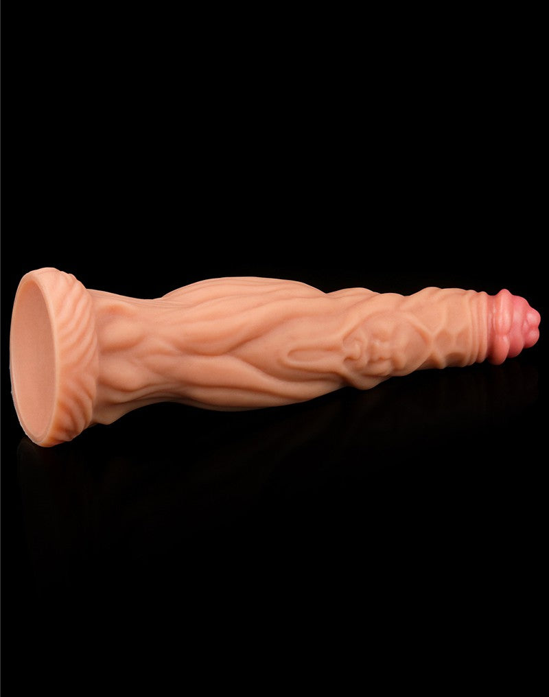 LoveToy - Dildo met Aderen 24 cm - Nude