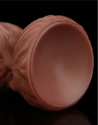 LoveToy - Dildo met Aderen 24.5 cm - Nude/Bruin