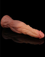 LoveToy - Dildo met Aderen 24.5 cm - Nude/Bruin