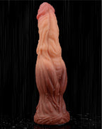 LoveToy - Dildo met Aderen 24.5 cm - Nude/Bruin