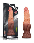 LoveToy - Dildo met Aderen 24.5 cm - Nude/Bruin