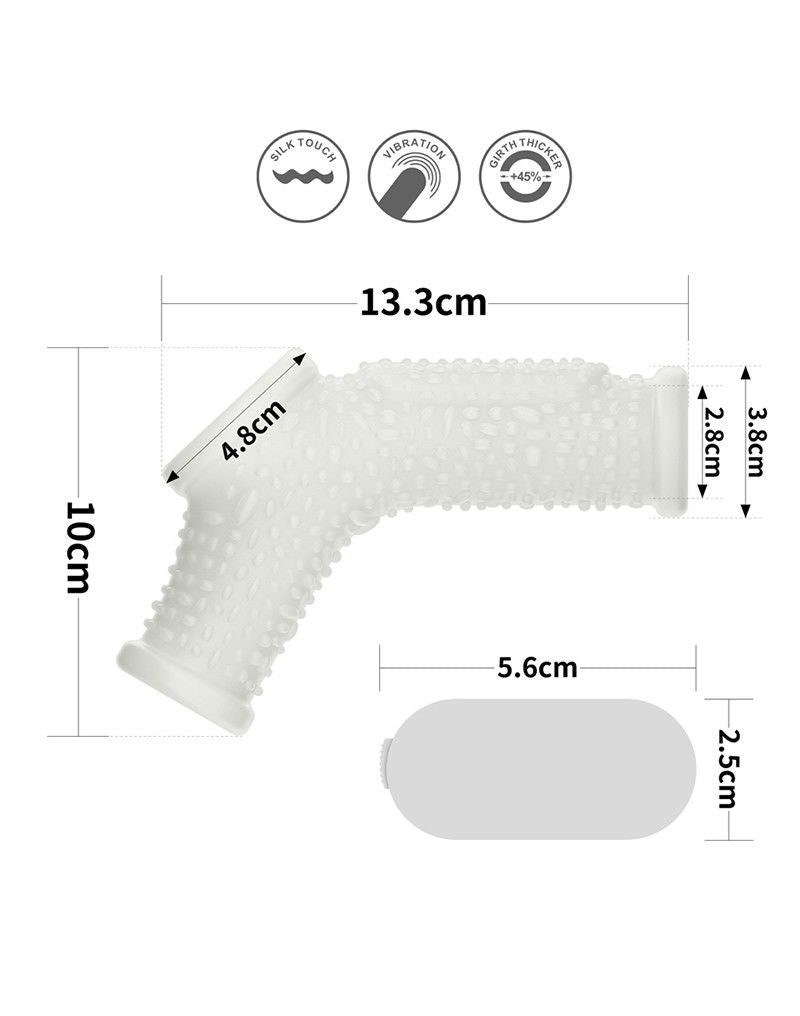 LoveToy - Drip Knights Ring - Vibrerende Penis Sleeve - Wit