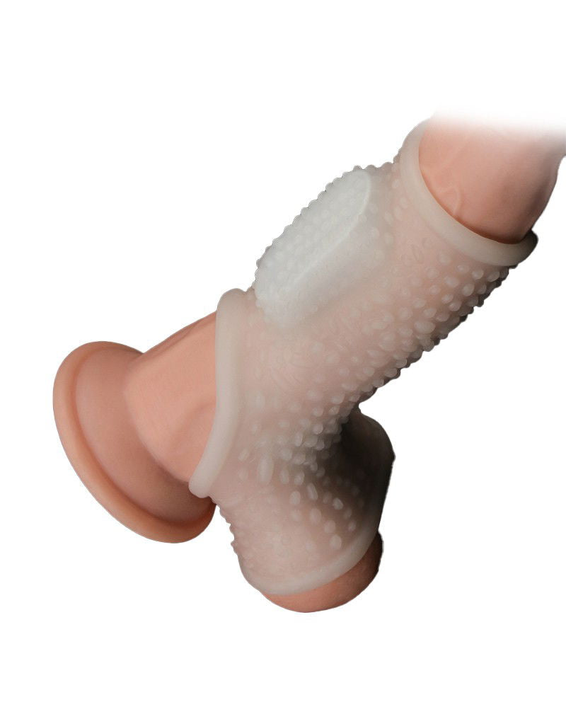 LoveToy - Drip Knights Ring - Vibrerende Penis Sleeve - Wit