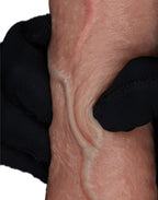 LoveToy - Dubbellaagse siliconen dildo 19,5 cm (Ø 3,7 cm) - Bruin