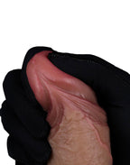 LoveToy - Dubbellaagse siliconen dildo 19,5 cm (Ø 3,7 cm) - Bruin