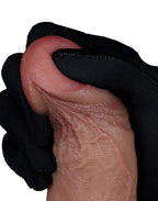 LoveToy - Dubbellaagse siliconen dildo 21,5 cm (Ø 4,2 cm) - Bruin